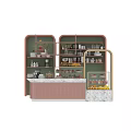 Commercial Kitchen Equipment With Display Cabinets Coffee Machine And Pastry Shelves