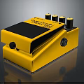 Yellow Guitar Effect Pedal Electronic Device With Footswitch Control Knobs And Switch 3d model