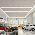 Spacious 4S Store Showroom Interior With Bright Lighting Displaying New Colorful Cars