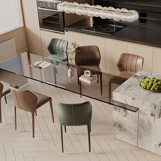 Modern dining table 3d model