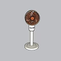 Modern Air Conditioner Fan With Stable Stand Base And Circular Blade Design