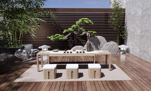 New Chinese Courtyard Landscape 3d model