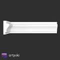 White Elegant Decorative Molding with Curved Profile for Home Interior Design