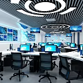 modern classroom 3d model