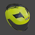 Stylish Yellow And Black Full Face Motorcycle Helmet With Modern Design For Safe Riding