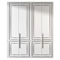 Elegant Modern White Wardrobe Design With Gold Handles And Panel Doors