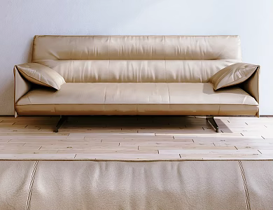 Leather double sofa Modern double sofa 3d model
