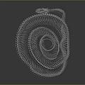 snake bone snake bone 3d model