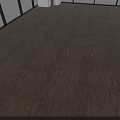 Brown Textured Striped Carpet For Large Area Interior Floor With Natural Lighting
