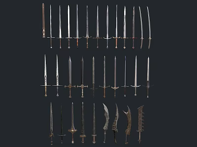 Magic Weapon Sword Two-handed Sword 3d model