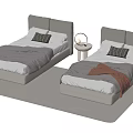 Modern single bedside table 3d model