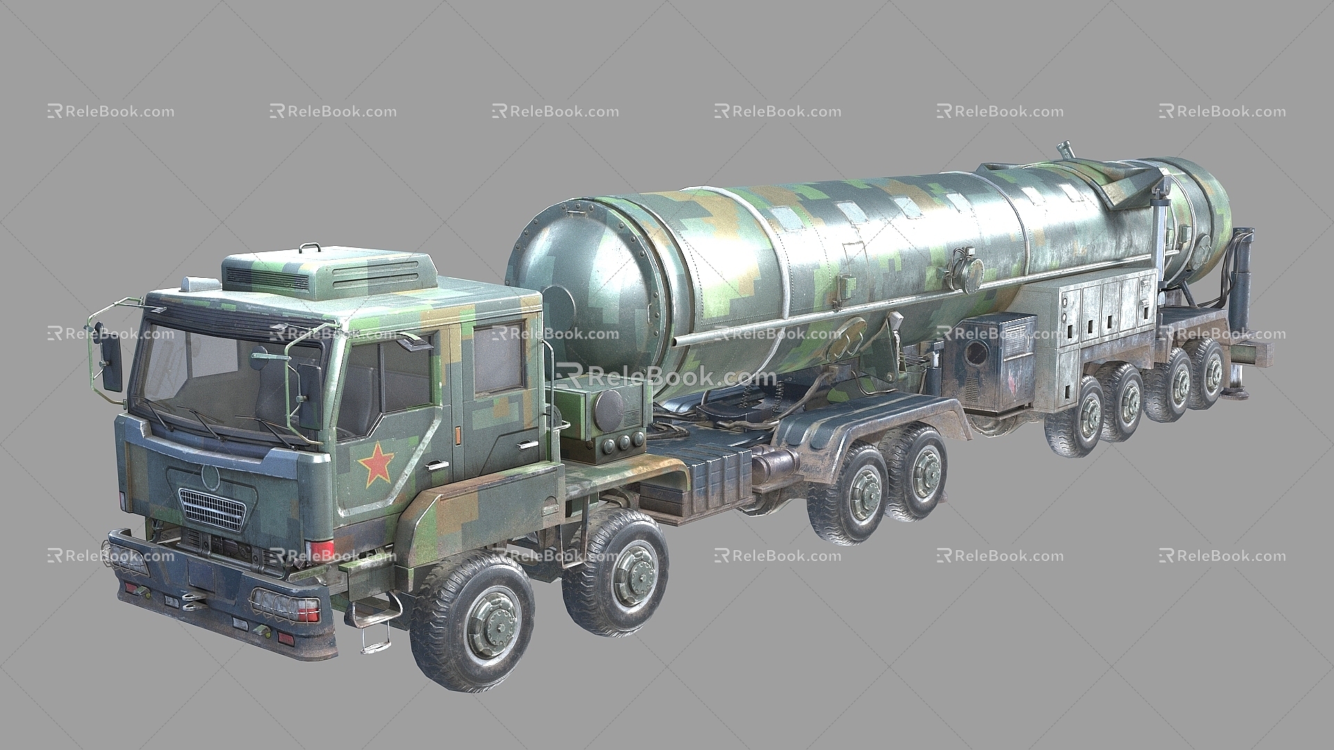 PBR Dongfeng 31A to Dongfeng 31 Ballistic Missile DF31 DF31 Missile Vehicle Dongfeng 31AG Intercontinental Ballistic Guide 3d model