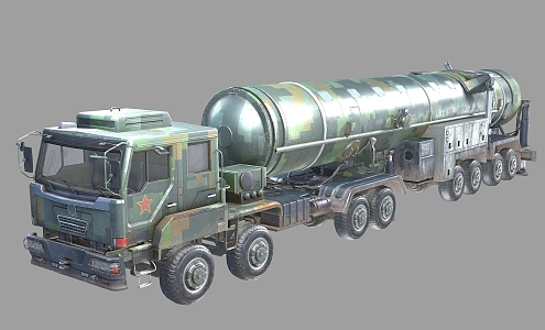 PBR Dongfeng 31A to Dongfeng 31 Ballistic Missile DF31 Missile Vehicle Dongfeng 31AG Intercontinental Ballistic Guide 3d model