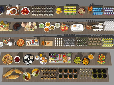 Beverage Snack Combo 3d model