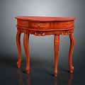 Wooden Side Table with Carved Details Single Drawer Curved Legs and Vintage Design