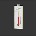 Liquid In Glass Thermometer With White Scale And Red Liquid Column Hanging Design