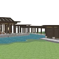 Chinese Pavilion Viewing Pavilion 3d model