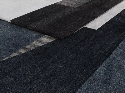 Shower Sauna Space With Colorful Patched Carpet White Black Dark Gray Blue Textured Details 3d model