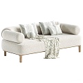 Double sofa modern multi-person sofa sofa leisure sofa corner sofa L-shaped sofa living room sofa 3d model