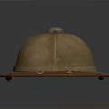 Brown Wide Brimmed Hat with Leather Strap for Outdoor Use as Daily Living Product