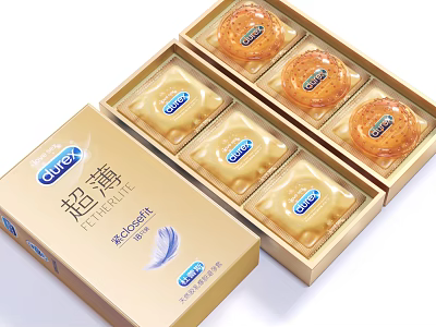 Durex Ultrathin Condoms In Exquisite Packaging 3d model