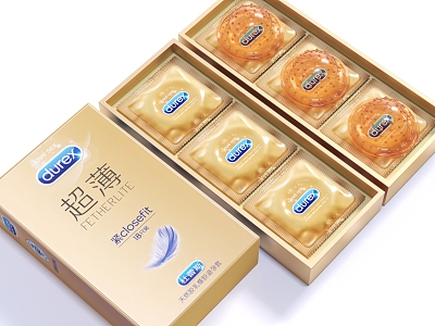 Condoms Durex Jesbon Packaging Boxes Daily Supplies Health Products 3d model