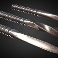 Damascus Piercing Dagger 3d model