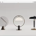 Stylish Modern Table Lamps With Geometric Shapes Metal Frames And Lampshades