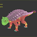 Realistic Armored Dinosaur 3D Model With Sharp Spikes And Detailed Skin Texture