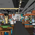 Modern Digital Store Interior Design With Electronics Display Shelves And Products 3d model
