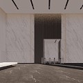 Modern Office Lobby Office Hall 3d model