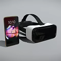 Modern Smartphone And VR Headset Digital Devices With Display And Design 3d model