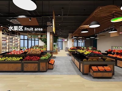 Industrial LOFT Supermarket 3d model