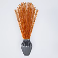 Decorative Vases With Colorful Flowers And Green Plants For Home Decoration