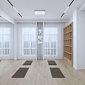 Modern Fitness Gym Space Featuring Treadmill Dumbbells Yoga Mats And Training Gear