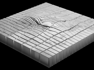 Industrial Mechanical Equipment Featuring Precision Grid Structure And Metal Components 3d model