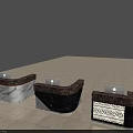 Modern Reception Desks With Black Brown Marble Countertops And MacBook Displays