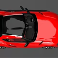 Red Sports Car Featuring Black Roof Sleek Design And Sporty Exterior Details