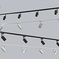 Sleek Modern Track Downlight Spotlight With Black White Finish And Adjustable Heads