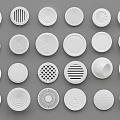 Various Modern Air Conditioner Vents With Decorative Patterns And Designs For Home 3d model