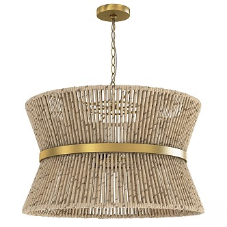 Brass three-lamp chandelier 3d model