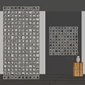 Modern cement brick partition hollow cement brick partition shaped brick partition 3d model