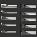 Various Decorative Molding Lines Displayed In Different Styles For Interior Design 3d model