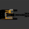Volvo Yellow And Black Excavator With Tracks And Front Bucket For Construction