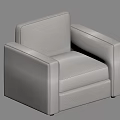 Beige Fabric Single Sofa With Modern Minimalist Sleek Design And Comfortable Seat