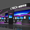 LTECH Exhibition Booth With Modern Tech Design And Display Screens