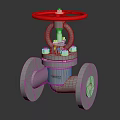 Industrial Stainless Steel Flange Valve With Red Handwheel And Heavy Duty Design
