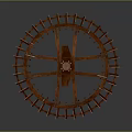 Traditional Wooden Water Wheel Mechanical Equipment With Functional Blades And Spokes Structure
