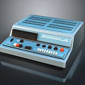 Vintage Blue Gray Commercial Equipment With Display Screen Control Buttons Knobs And Model SCORP4 3d model