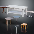 Various Home Furniture Pieces Including Tables Stools And Modern Desks